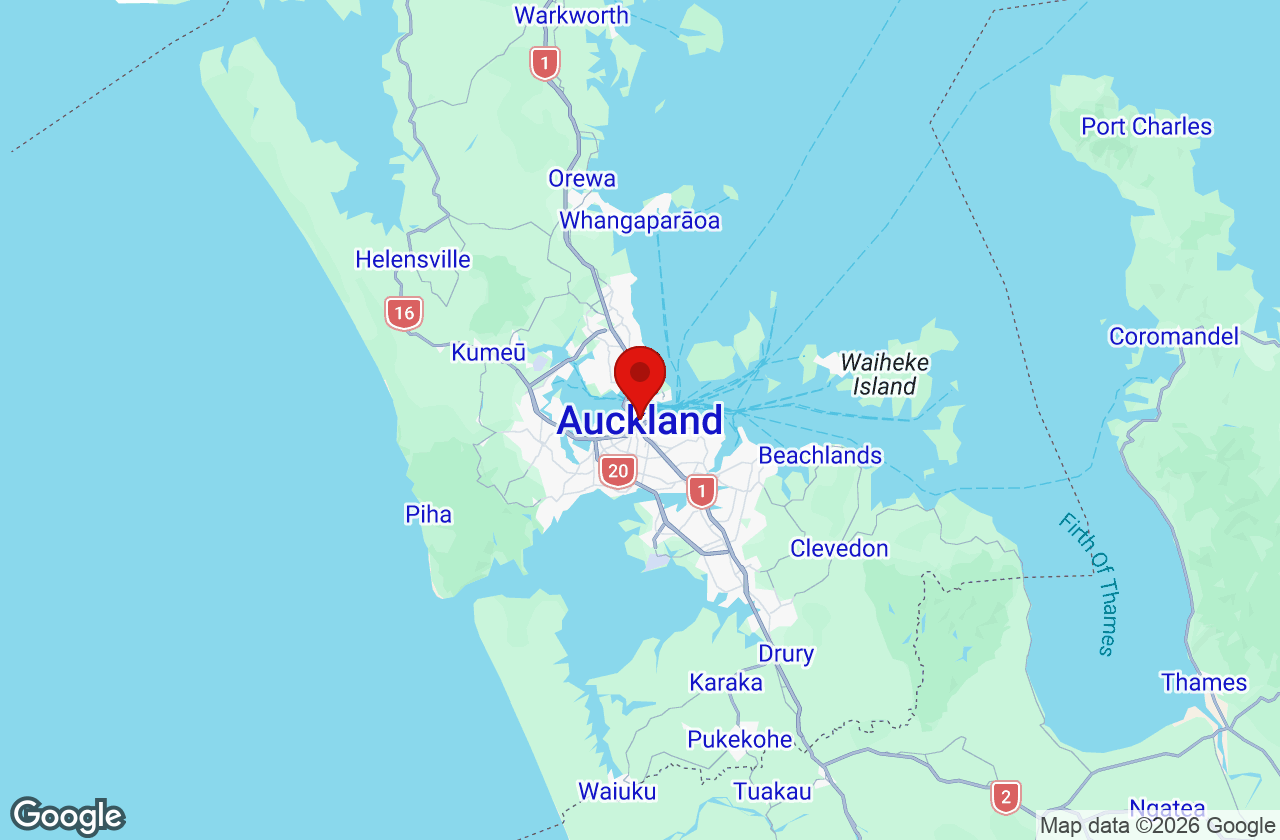 Map of the Auckland region served by Affordable Movers