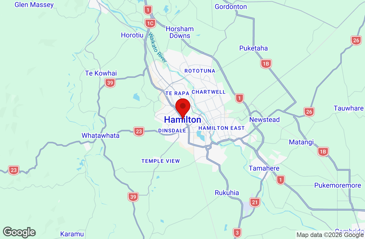 Map of the Hamilton area served by Affordable Movers