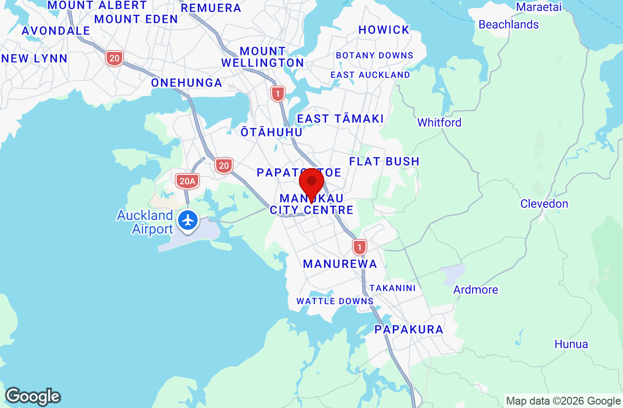 Map of the South Auckland area served by Affordable Movers