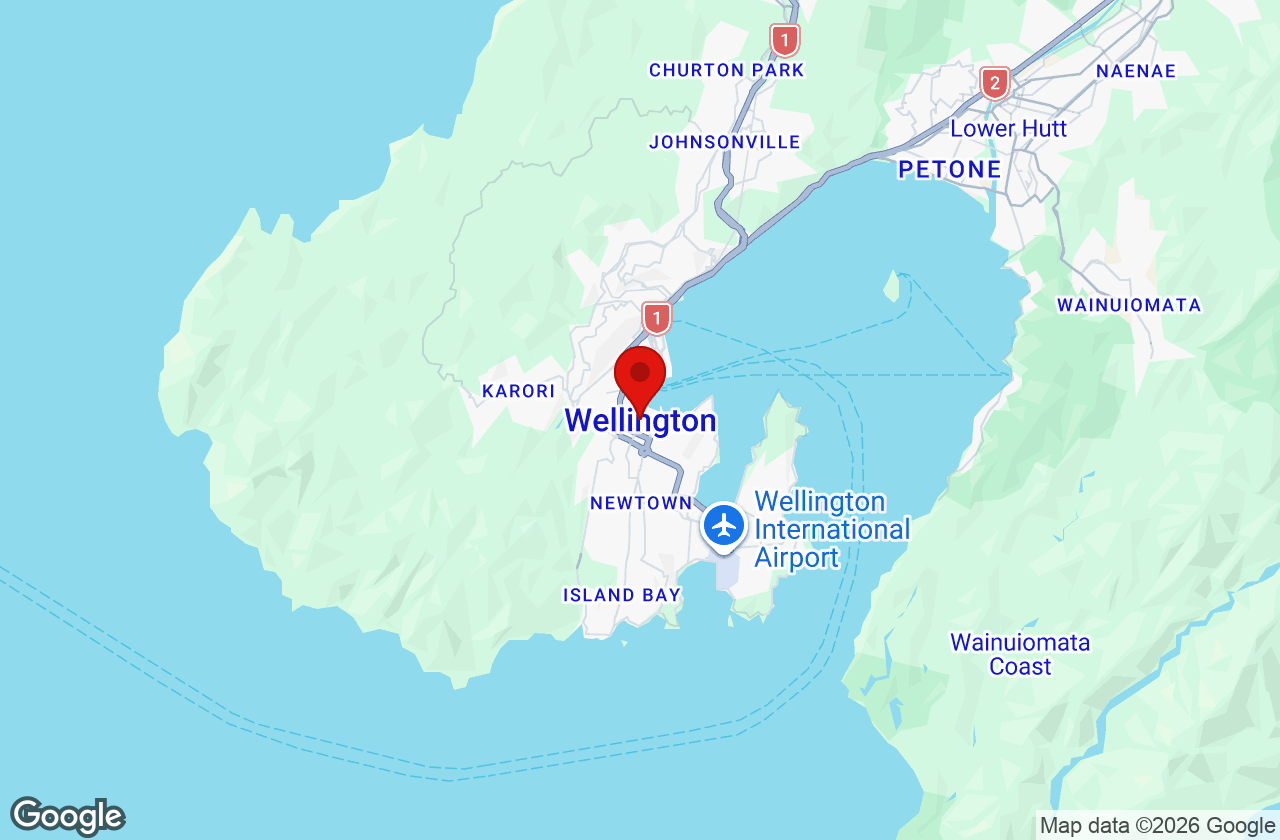 Map of the Wellington area served by Affordable Movers