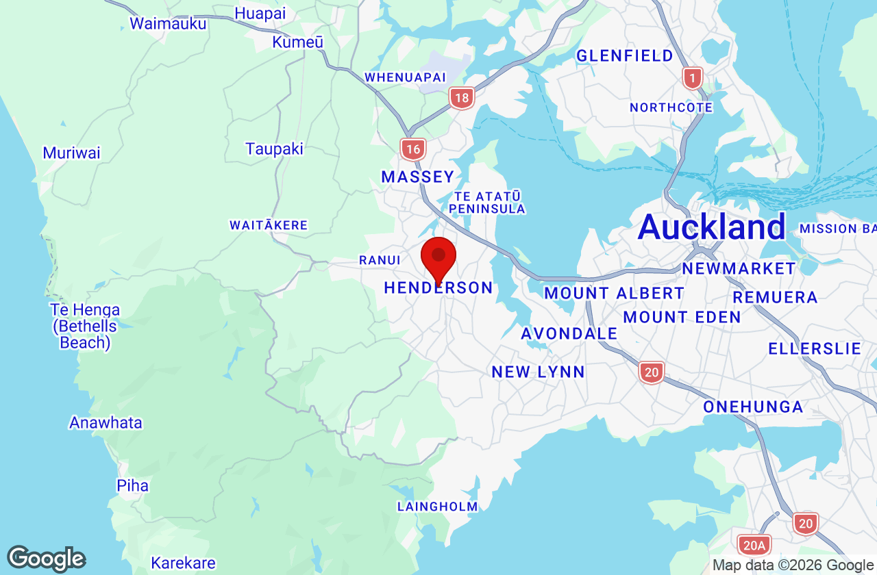 Map of the West Auckland area served by Affordable Movers